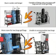 Golf Storage Rack Organizer For Garage Extra Large Golf Bag Stand For 2 Bags Club Holder - Black - View 5