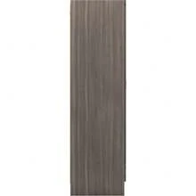 Nevada 1 Door 1 Drawer Wardrobe In White Gloss - Black Wood Grain - View 5