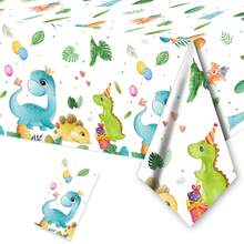 1 件，可爱卡通恐龙主题大尺寸桌布，绿色可爱恐龙桌布，非常适合恐龙爱好者派对，适合生日派对、单身派对、日常派对、周年纪念、户外派对、派对用品、家居装饰，51.2x86.6 英寸