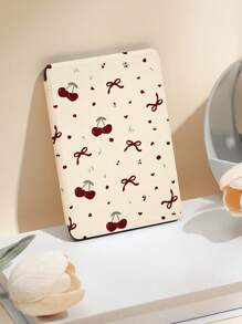 1pc Cherry Blossom Bow Design Cover Case For Kindle NK 11/Kindle Paperwhite 5/Kindle 2024, With Auto Wake/Sleep Feature, Slim And Convenient, Romantic Gift