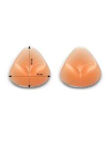 1 Pair Of Invisible Bikini Transparent Breast Pads, Thickened Bra Inserts, Waterproof Bra, Triangular Silicone Breast Pads, Cute Little Ones - Multicolor - View 10