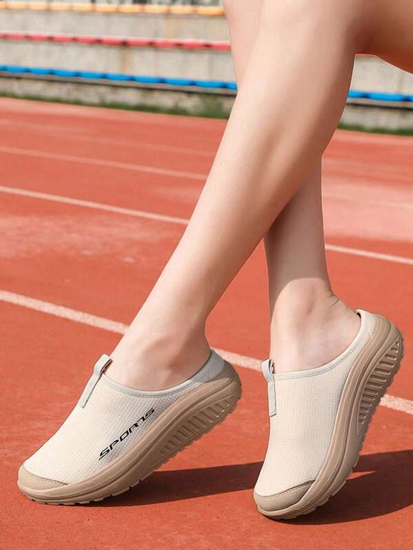 Zapatillas deportivas para mujer, nuevas zapatillas casuales deportivas de malla transpirable súper ligeras con absorción de impactos para dama, zapatos versátiles y de moda tipo mule deslizante, aptos para interiores, exteriores, verano, mocasines