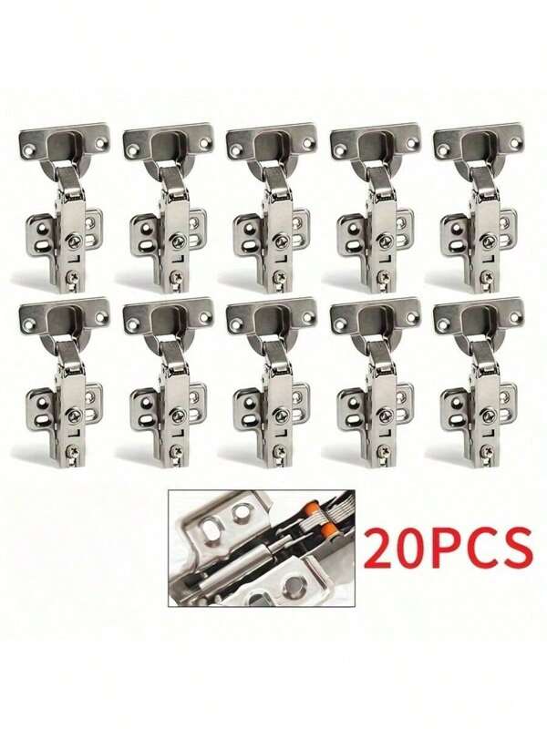 [Soft Close Cabinet Hinges] 35mm Soft Close Kitchen Cabinet Hinges - 20/10 CP Pack Cabinet Standard Door Hinge, Wardrobe Cabinet Fixing