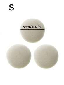 1/2pcs Solid Laundry Ball, Premium Natural Wool Dryer Balls - Replace Dryer Sheets & Fabric Softener - Laundry Balls For Dryer Dryer Sheets Clothes Anti-Static Laundry Wool Drying Balls, Reusable Softener, Wool Drying Balls, Washing Machine Accessories