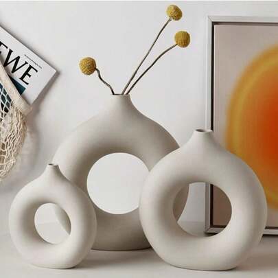 אירופאי Creative INS אגרטל, באיכות גבוהה, מתאים ליום האהבה, יום האם, עיצוב חדרים, עיצוב הבית, ציוד למסיבות, אגרטל פרחים קרמי, פרחים יבשים, קישוט דקורטיבי, קישוט חתונה יסודות רומנטיים!