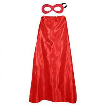 Superhero-Cape And Mask For Adults Women And Men Super Hero Dress-Up Costume Spirit Day Team Halloween Party Favors Gift