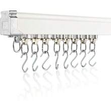 Ceiling Curtain Track Set | 3ft To 13ft / 4m | Ceiling Mounted Curtain Track For Privacy & Room Dividers | Living Room Curtain Rail | Shower Ceiling Rail System - 4米 - 查看 1