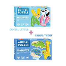 A Box Of Refrigerator Magnet Puzzles, Alphabet Poster,Magnetic Alphabet Letters,Animals, Fruit Stickers, Suitable For Preschool Enlightenment Toys, Good Gifts For Children At Home, Birthday Gifts,Magnet Toy