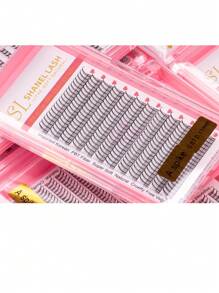 12 Rows 228PCS Premium A Shaped Spike Manga Clusters DIY Tail False Eyelashes 0.07 J D Curl 8-15mm Bottom Lash 6 7mm Natural Look Wispy Anime Cosplay Asian Style Individual False Eyelashes Extensions For Daily,Party,Makeup Tool