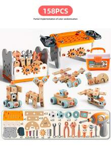 Creative DIY Assembly Toy Tool Set, Puzzle Simulation Disassembly Repair Tool Box Screws Toys For Children