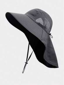 1 pieza Sombrero de verano para hombre de secado rápido, sombrero cubo de protección solar, sombrero cubo transpirable resistente a los rayos UV, sombrero cubo de ala ancha para montañismo y camping con protección para el cuello, sombrero cubo ajustable con cuerda, sombrero de malla transpirable con protección solar, sombrero de sol para actividades al aire libre en verano, liviano e impermeable - Utilizado para protección UV al aire libre