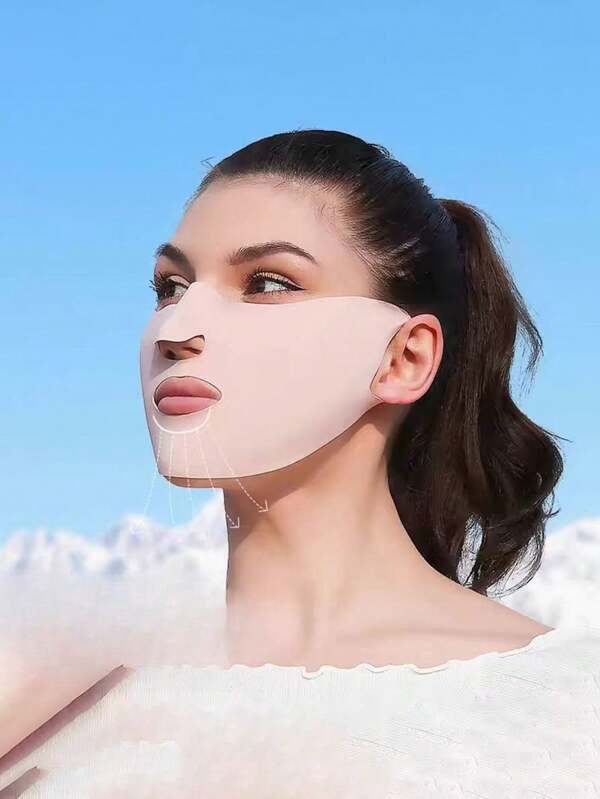 1pc/ Ultra-Thin Sunscreen Mask - UV Protection, Breathable Elasticity, Travel Golf Beach Mountaineering Camping Outdoor Activities Essential Products | Fashion Mask | Comfortable Fitting Mask, Sunscreen Mask