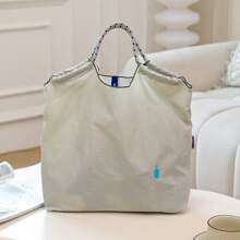 Bohemian Women's Shoulder Bag Embroidered Pattern Nylon Bag Large Capacity Cloth Bag Lightweight Foldable Storage Bag Commuter Bag Fashion Bag Travel Bag Large Capacity Tote
