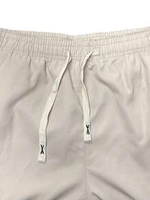 2pcs/Set Men's Cargo Capri Pants, Summer Drawstring Waist, Large Pockets, Letter Patches, Casual Sporty - Multicolor - View 4