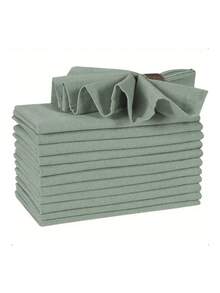 Minimalist Fresh Solid Color Absorbent Napkins, Suitable For Wedding Party Event Restaurant Kitchen Decor, 16inch*16inch, 2/6/12pcs - Multicolor - View 9