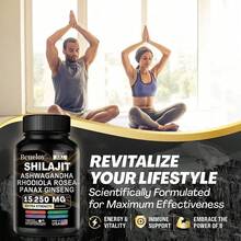 Bcuelov 8-In-1 Supplement With Shilajit, Rhodiola, And Ginseng, Extra Strength 15,250 Mg Per Serving For Daily Energy And Vitality Support - 1 Bottle - View 3