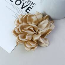 1pc Korean Big Fabric Rose Flowers Brooches Jewelry Cloth Art Orsage Lapel Pin Badge Shirt Collar Gifts For Women Accessories - Flower - View 9