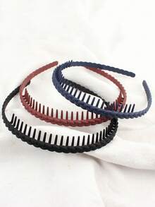 3 pezzi Fasce per capelli intrecciate versatili e semplici con denti, cerchietti per capelli antiscivolo per lavare il viso, trucco, fermagli per frangia, accessori per capelli, fasce per capelli, cerchietti, fasce a zig-zag, per uso domestico, cura della pelle