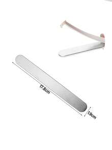 1 pieza Lija de acero inoxidable recta reemplazable (Las hojas de lima de uñas de repuesto se venden por separado) - Plateado - Ver 6