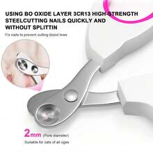 Professional Pet Nail Clippers, With Protective Device To Prevent Over-Trimming, Suitable For Medium To Large Dogs And Cats, Includes Nail File - A - View 4