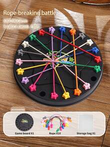 1 Set Rope Untie Puzzle Game Challenge, Brain Training Logical Reasoning Skill, Intelligence Development, Concentration, Observation And Patience Training, Parent-Child Interactive Tabletop Puzzle Toy, Random Color Parts - Multicolor - View 14
