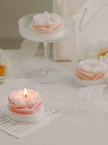 Vela Aromática de Vidro com Aroma de Rosa 1 Pacote, Presente do Dia das Mães, Decoração para Quarto, Casamento, Aniversário, Celebração Romântica, Festa de Casamento, Cera de Soja Inodora, Embalagem em Caixa Colorida de Alta Qualidade, Vela de Aniversário, Decoração para Pedido de Casamento, Decoração de Jantar à Luz de Velas