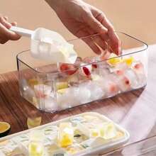 Prensa de cubitos de hielo, Molde de cubitos 68 cubos doble, Caja para hacer hielo con tapa, Moldes de hielo de silicona, Bandeja de cubitos de hielo para congelador, Caja de almacenamiento de hielo hecho en casa, Bandeja de cubitos de hielo de liberación fácil, Bandeja de cubitos de hielo reutilizable de 68 cubos, Bandeja de cubitos de hielo para cócteles y whisky de verano, Caja para hacer hielo de 68 cubos de doble capa