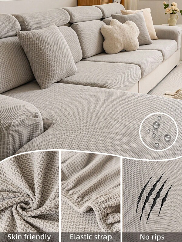 1 stuk Glam Style Fitted Sofa Hoezen - Elastisch ontwerp van Polar Fleece in één stuk - Machinewasbaar Huisdiervriendelijke Bank Beschermhoezen - Polyester & Spandex Mix Voor Fauteuils Tot 4-zits Sectional Sofa's - Huisdiervriendelijk Zonder Versieringen (1 stuk)