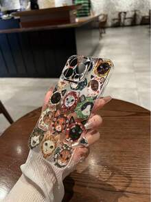 1个时尚动物猫咪图案透明彩色加厚防摔手机壳，兼容 16/11/16pro/16plus/16promax/16e/15Promax/13/14/12/XS/XR/7G/8P，兼容Galaxy 11/12Pro/12/12X/13Pro/14Pro/15Pro，兼容Redmi 10/9/Note9/12c/Note11pro/Note8Pro，国际版，非国内版 - 彩色 - 查看 8