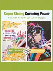A Group Of 9 Pieces To Form A Color Series. These Are Soft-Tip Acrylic Markers, Which Are Also Art Pens For Drawing. Can Be Used For Color Layer, Does Not Penetrate Paper, Suitable For Graffiti On A Variety Of Surfaces. Colorful , Back To School Gifts