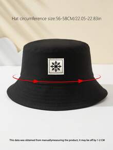 1pc Women's Snowflake Pattern Bucket Hat, Outdoor Sports & Travel Beach Essential Bucket Hat, Breathable & Fashionable Sun Hat - A - View 3