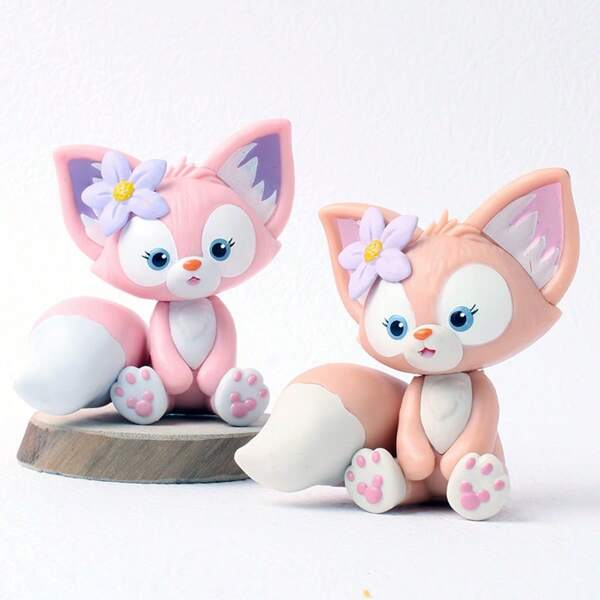 Disney Lina Belle Figurine Figurine, Cute Sitting Fox Cake Decoration Ornament, Desktop Car Decoration Ornament Gift School Supplies, Back To School