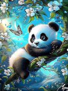 1pc DIY Diamond Painting, Panda Animal Rhinestone Embroidery, Home Decor, Full Drill, 11.8*15.7in/ 30*40cm