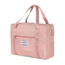 1pc Plain Minimalist Large Capacity Portable Storage Bag, Women Tote Handbag Shoulder Bag, Suitable For Storing Clothes, Bedding, Daily Necessities, Travel & Home Organization