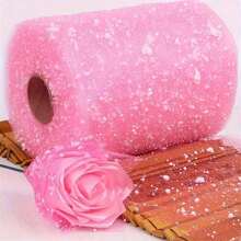1 Roll, Handmade Silk Ribbon Rose Wrapping Paper, Flower Wrapping Paper For Flower Shops, Bouquets, Scene Decor, Festivals Decor, Room Decor, Home Decor, Offices Decor, Theme Party Decor