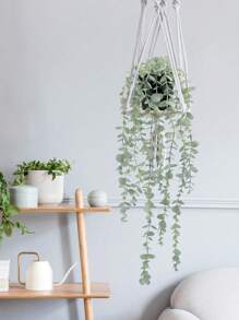 1/2pcs Artificial Plants, Hanging Potted Plants, Wall Hanging Shelf Decor, Suitable For Indoor, Outdoor, Living Room Shelf Decor, Home Decor, Room Decor, Garden Decoration, Wall Decoration