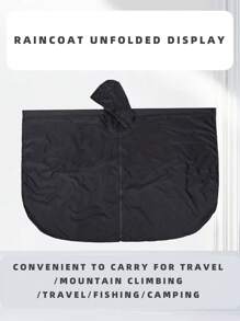 1 pieza Capa de lluvia con capucha para hombre/mujer para actividades al aire libre como senderismo y ciclismo, de material de poliéster