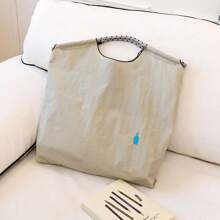 Bohemian Women's Shoulder Bag Embroidered Pattern Nylon Bag Large Capacity Cloth Bag Lightweight Foldable Storage Bag Commuter Bag Fashion Bag Travel Bag Large Capacity Tote