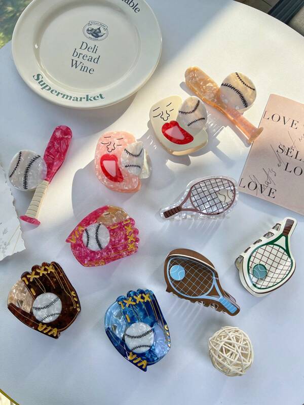 Beach Hairpins, Cute Hair Claw Acetate Hair Claw Clips, Versatile Hair Accessories Suitable For Sports, Beach, Everyday Wear, Fashion Hair Clips For Women And Girls Hair Jaw Clip Hair Clamps Hair Clutch Hair Catcher Clip
