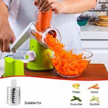 Cutter Slicer Grater Fruits Vegetables Greens Cheeses - Green - View 2