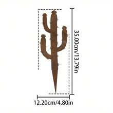 1 Stück rostiges Metall Kaktus Kaktus Gartenkunst - Vintage Wüstengarten Stecker für Outdoor-Dekoration, perfekt für Blumentöpfe, Wiesen, Rasenflächen und Muttertagsgeschenke, Kaktus-Dekoration