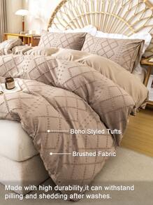Juego de 3 piezas de Cubrecamas de Microfibra Acolchada Acogedora(1 Cubrecama y 2 Fundas de Almohada) Ropa de cama ligera y transpirable para todas las estaciones para el dormitorio del hogar