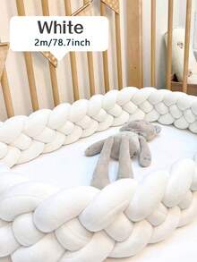 1 件婴儿床保险杠针织加厚护栏，防震防撞保护，加厚高垫包裹，儿童房装饰