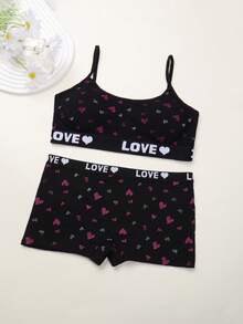 SIETEROSA 16PCS Set Basic Underwear Cotton Top Bras And Boyshorts For Teen Girls 10-13 Years Kids Girls Sport Bra Underwear - 彩色 - 查看 10