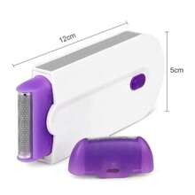 Rechargeable Electric Epilator For Men And Women Facial And Body Hair Remover - Purple - View 5