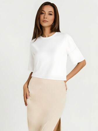 Alabaster White Oversized Crop Top Women 2025 | Y2K Vintage Summer Tops With Ribbon Details | Beach Birthday & Country Concert