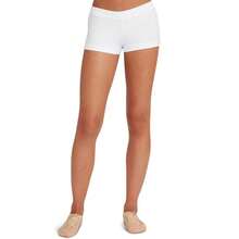 Short deportivo para niñas, playa, escolar licra algodón - Blanco - Ver 1