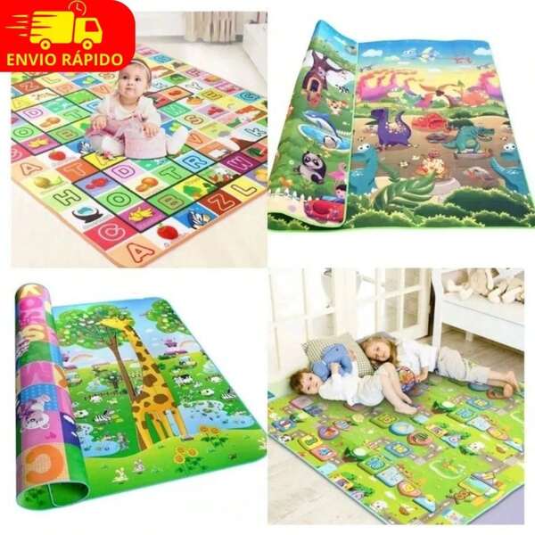 Tapete de Atividades Térmico 120cm x 90cm Infantil Emborrachado Educativo bebê criança
