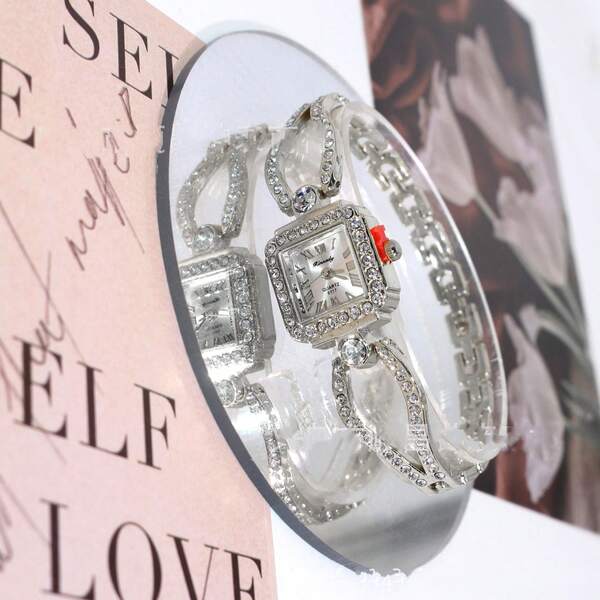 1 peça novo estilo simples relógio para mulheres moda criativa pulseira quadrada relógios de quartzo femininos