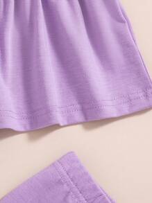 3pcs Baby Girls Floral Striped Sleeveless Top + Matching Floral Striped Shorts Set